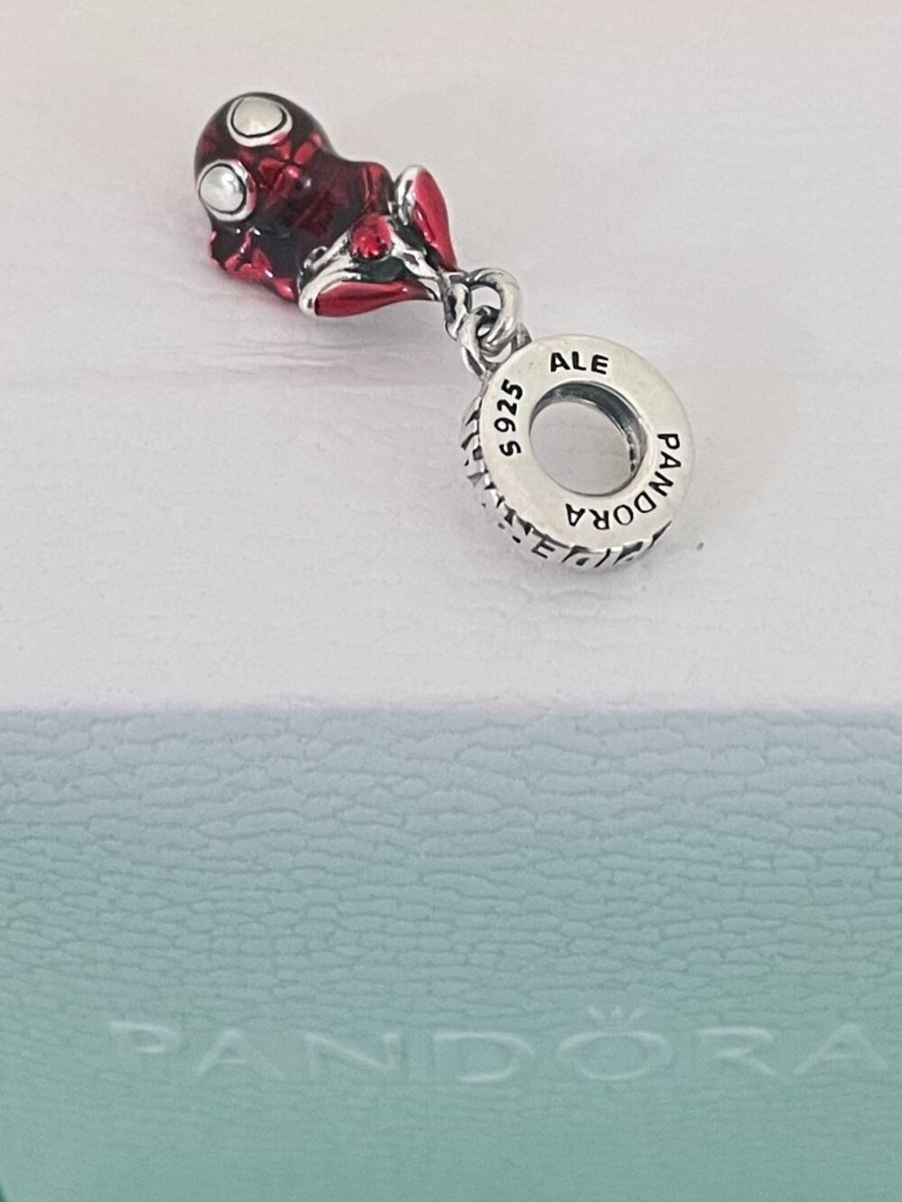 Authentic Pandora Marvel Hanging Spider-Man Dangle Charm